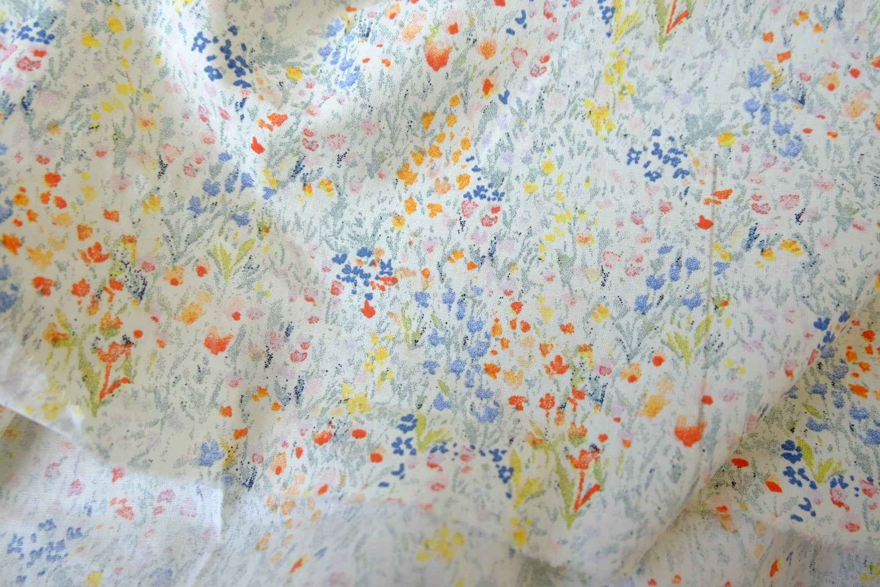 Soft Wildflower Cotton Fabric — 1.86 yd