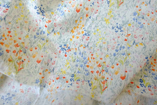 Soft Wildflower Cotton Fabric — 1.86 yd