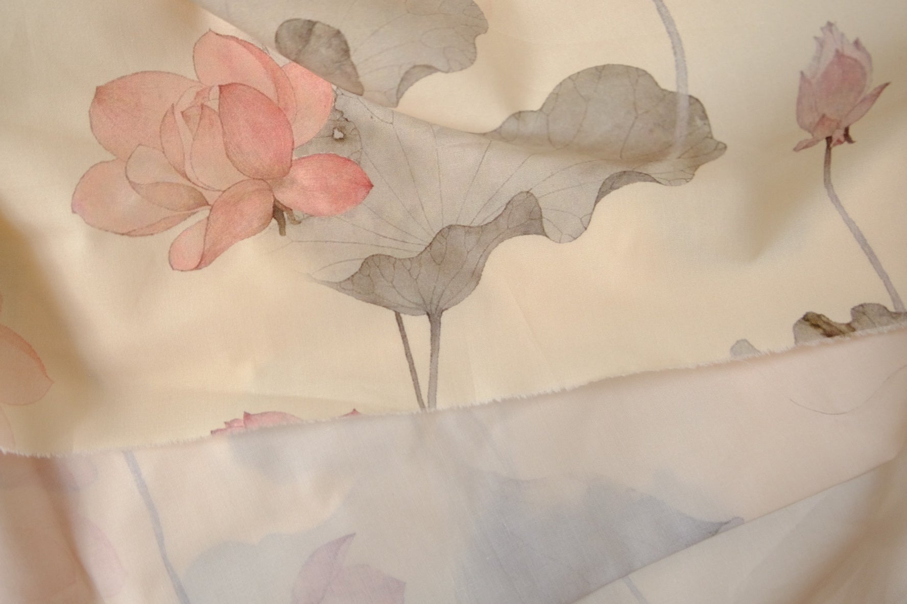 Soft Lotus Print 60s Cotton Poplin (3.3 Yards)