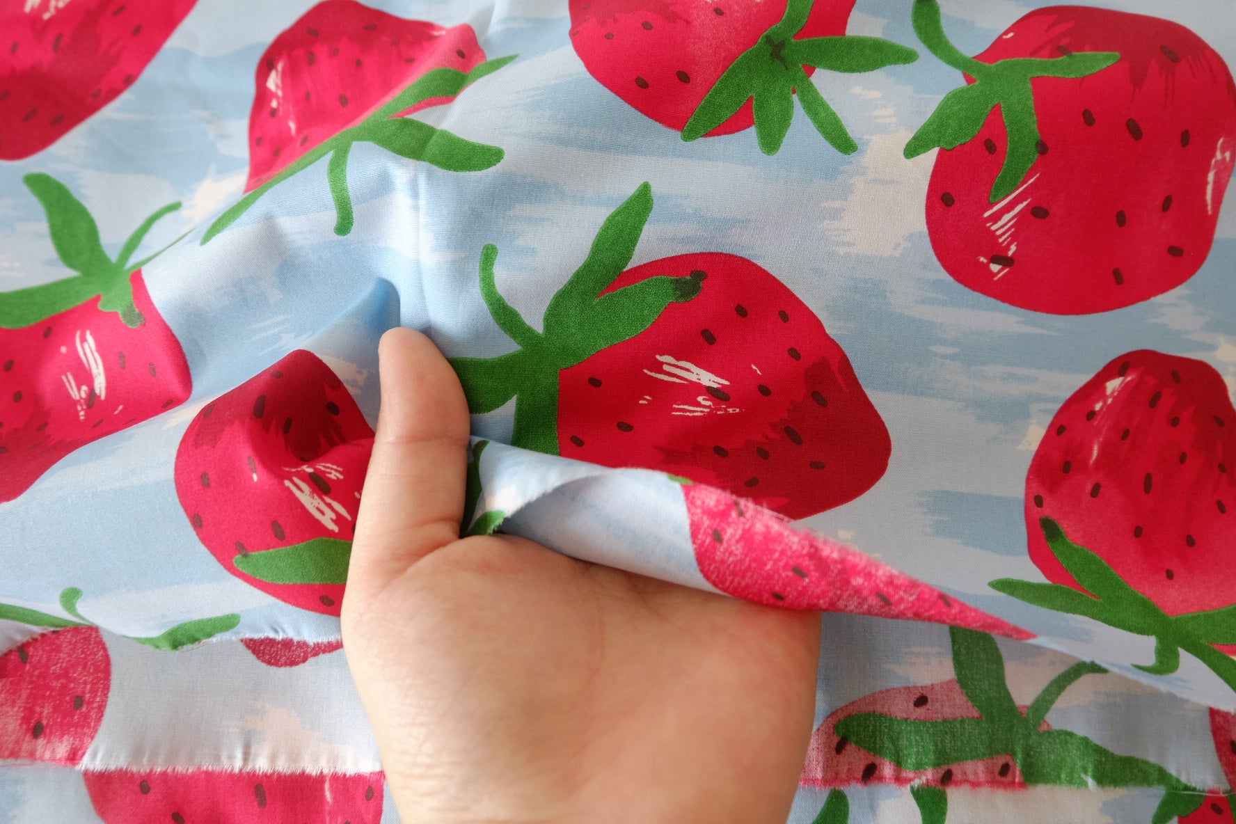 Strawberry Picnic Cotton Poplin – 2.19 yd