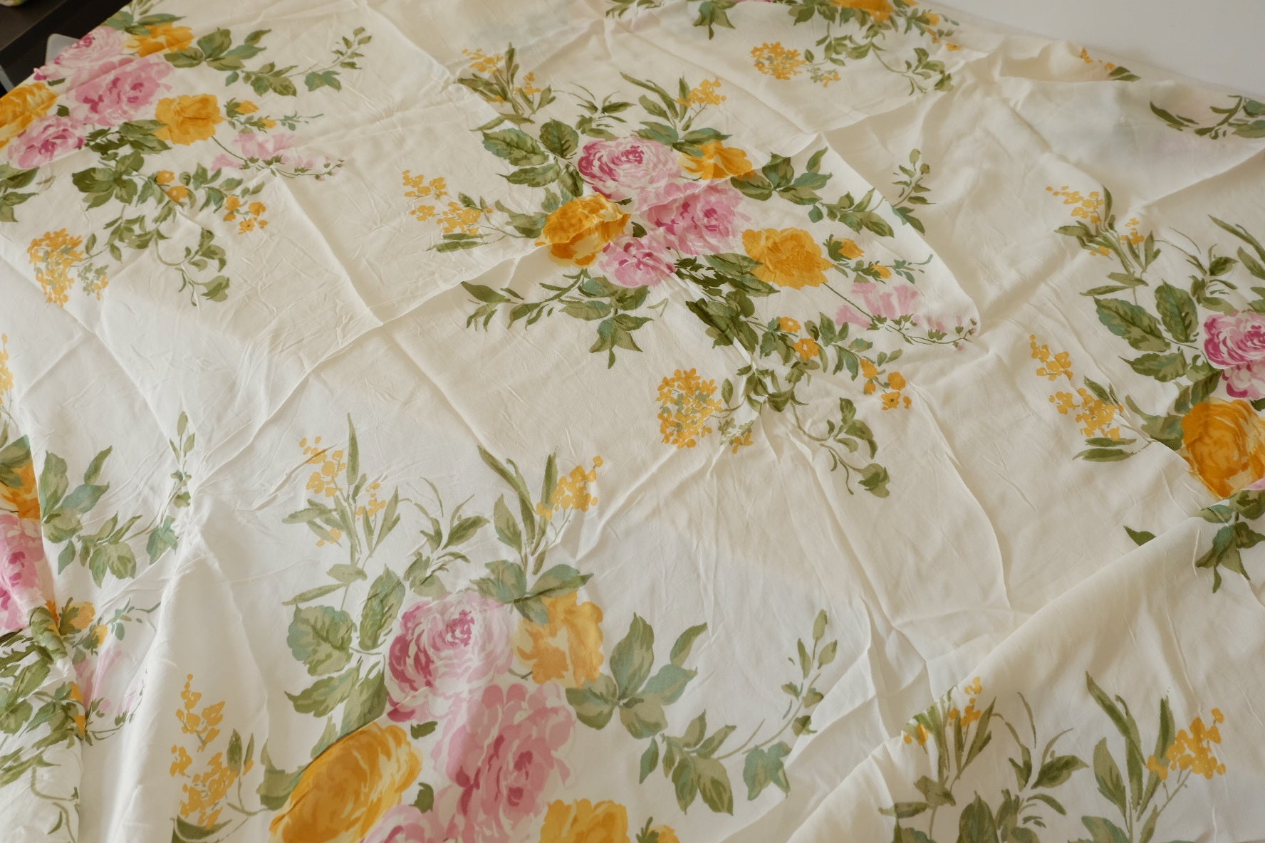 Soft Floral Rayon Georgette Fabric – 1.5 yd
