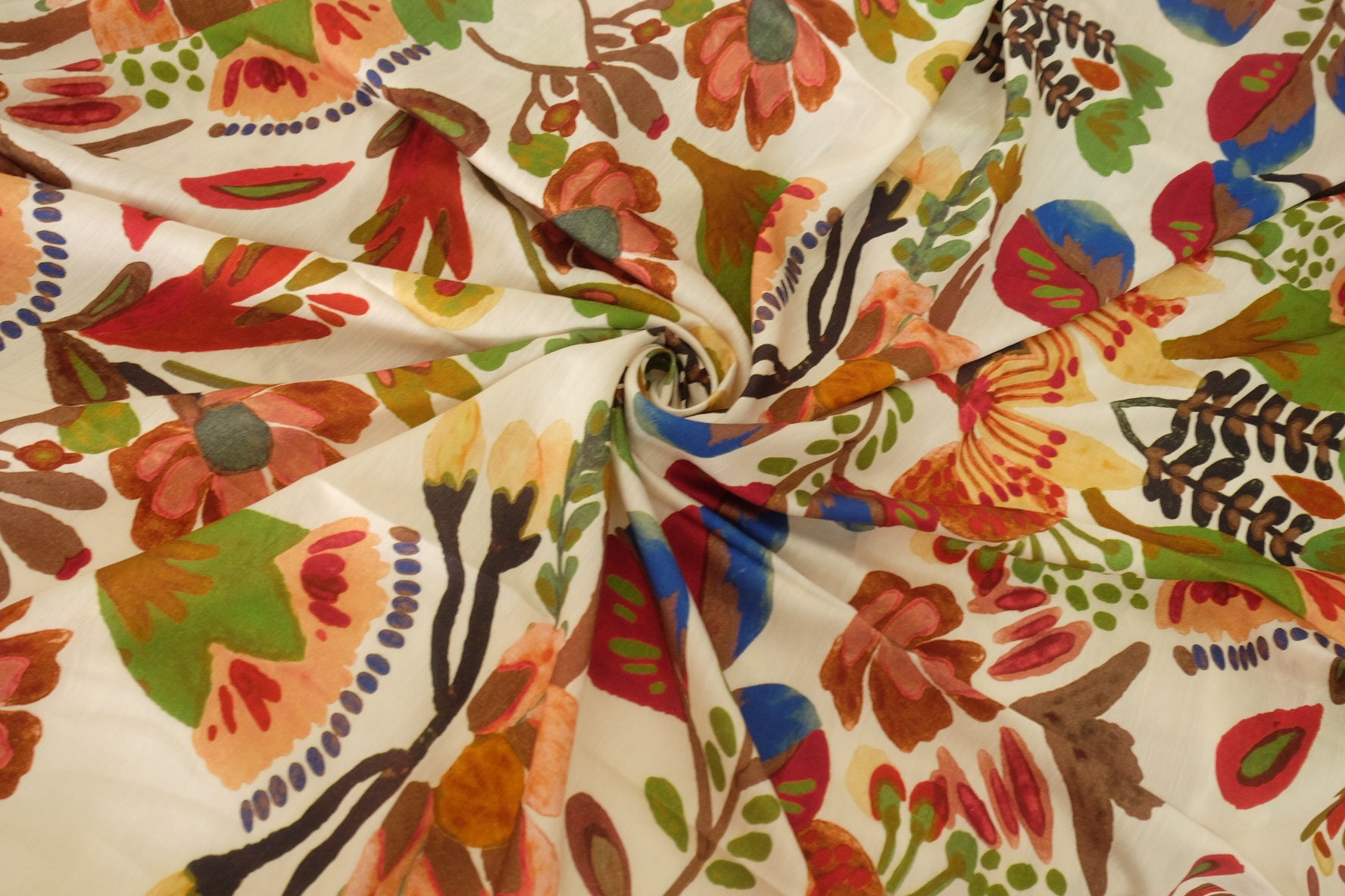 Painterly Floral Tencel Blend Fabric – 3.3 yd