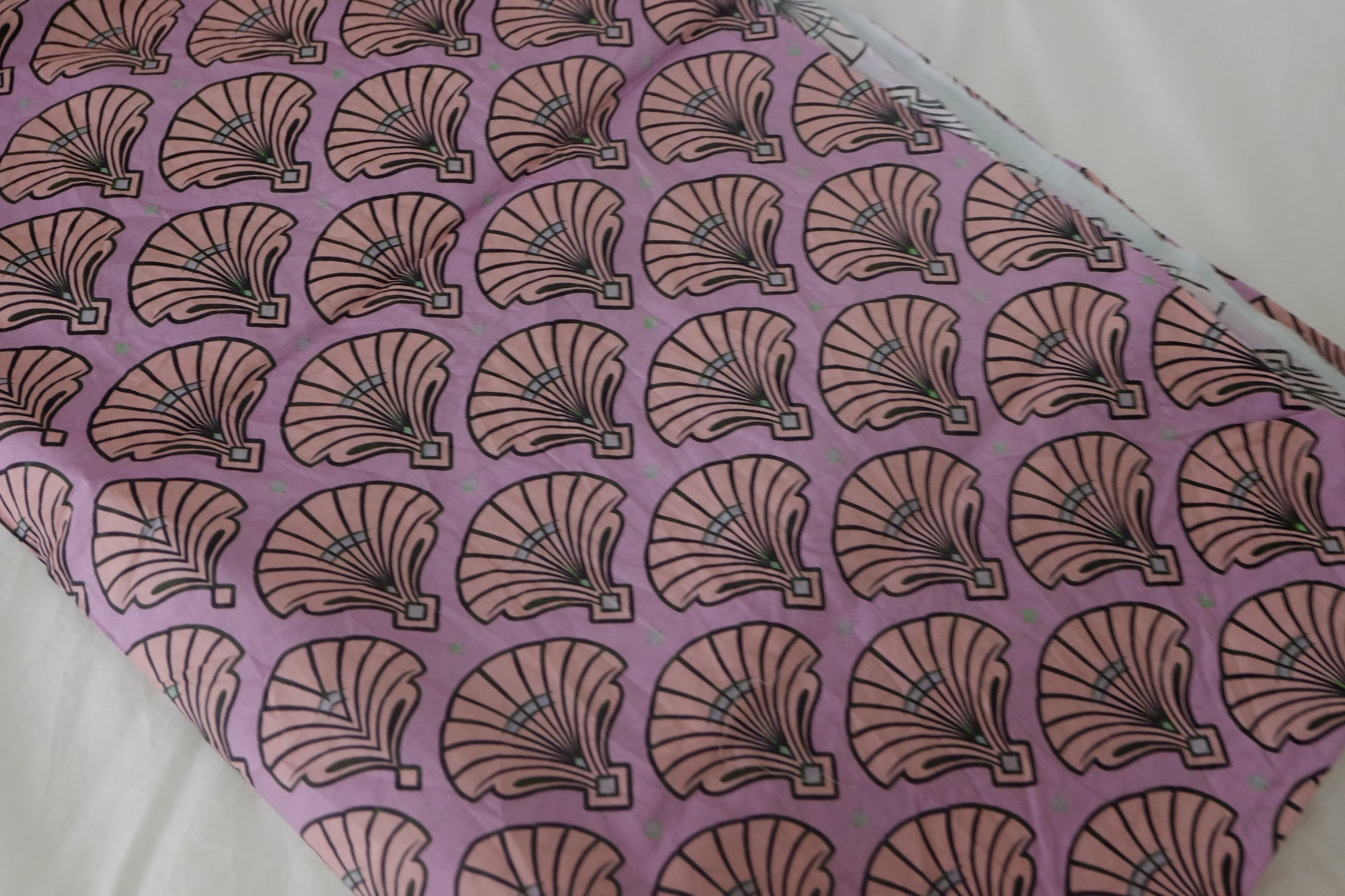 Pink Art Deco Shell Cotton Lawn – 2.7 yd