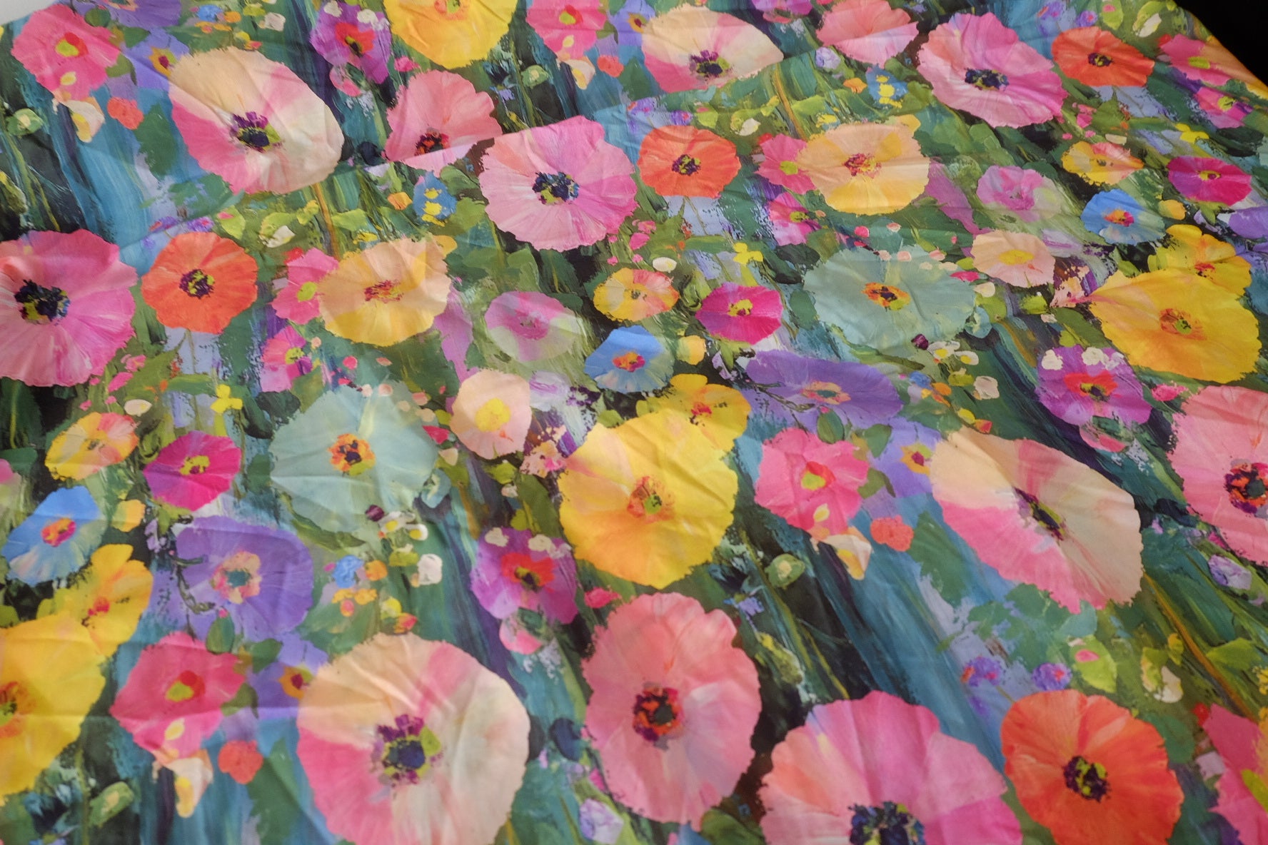 Colorful Wildflower Cotton Poplin Fabric – 3.3 yd