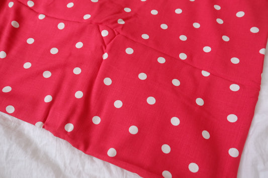 Red Polka Dot Lyocell Linen, 2.2 Yards