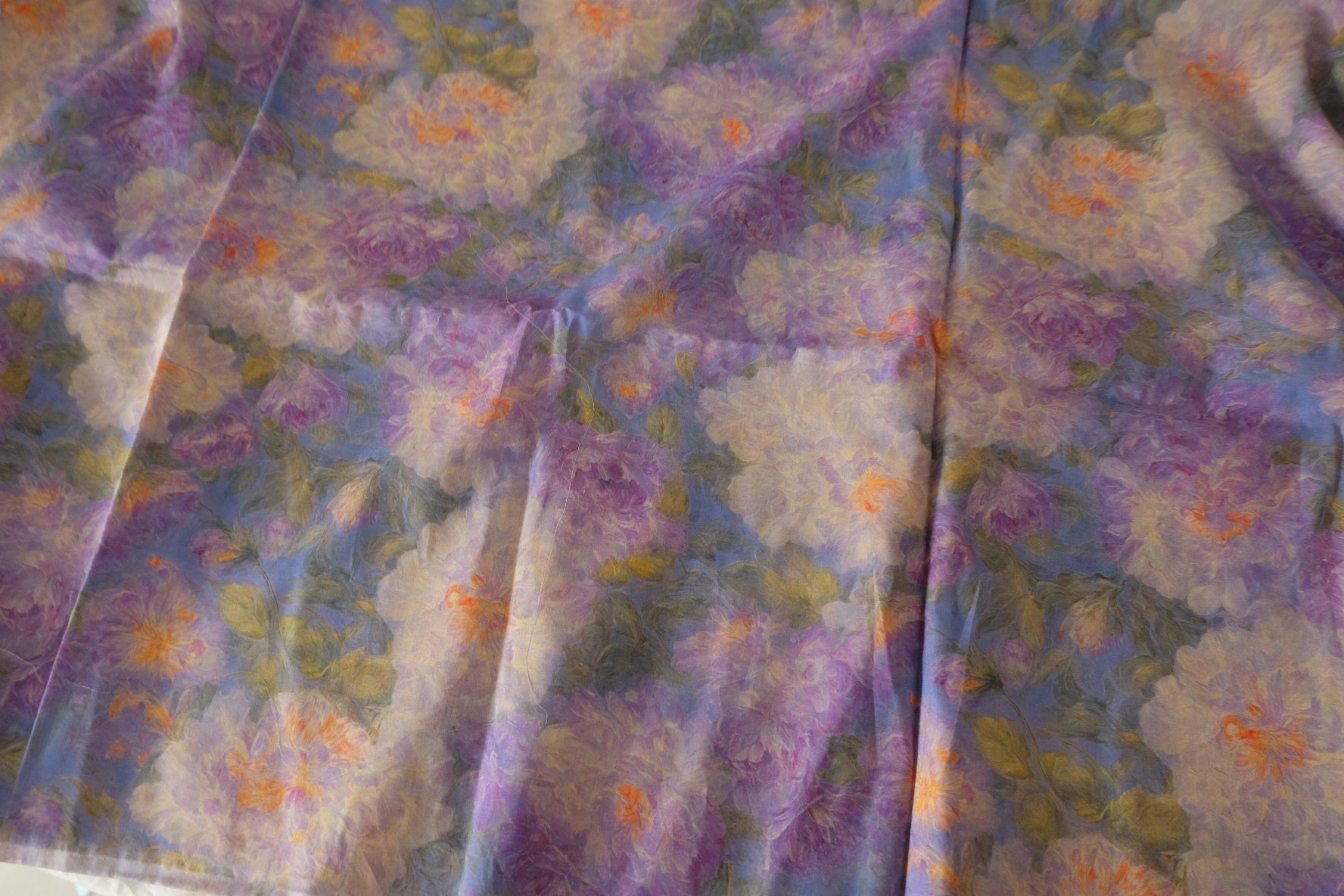Misty Purple Floral Cotton Lawn — 3.28 yd