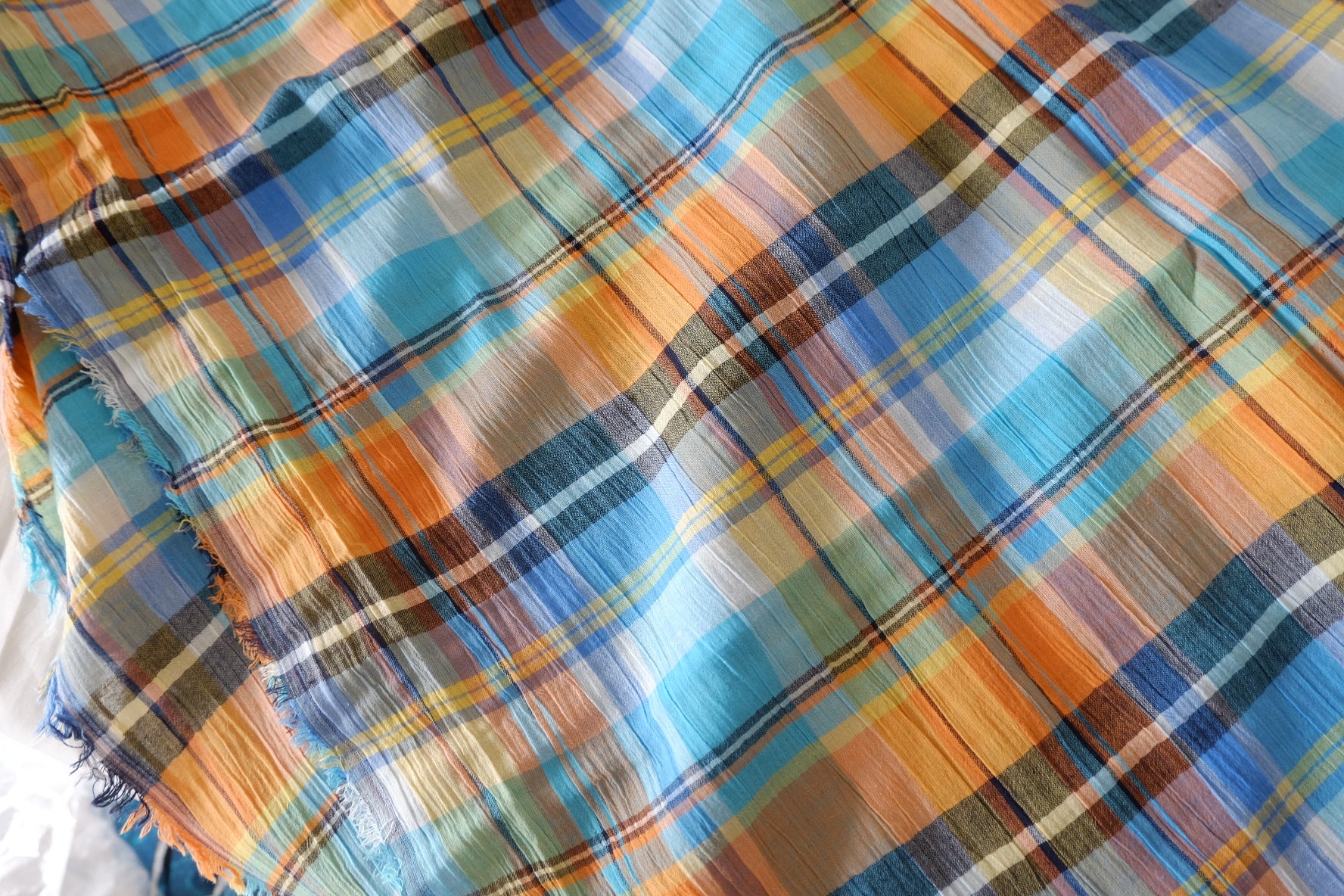 Sunset Plaid Textured Yarn-Dyed Cotton – 3.28 yd