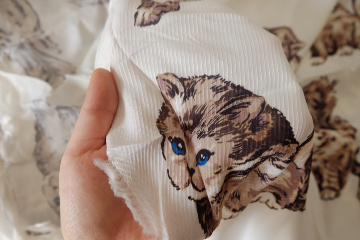 Blue-Eyed Cats Tencel Twill – 3.3 yd