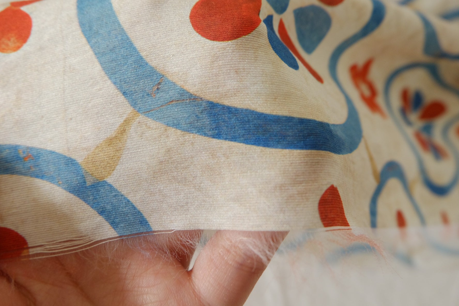 Folk Floral Cotton Nylon Blend – 1.6 yd