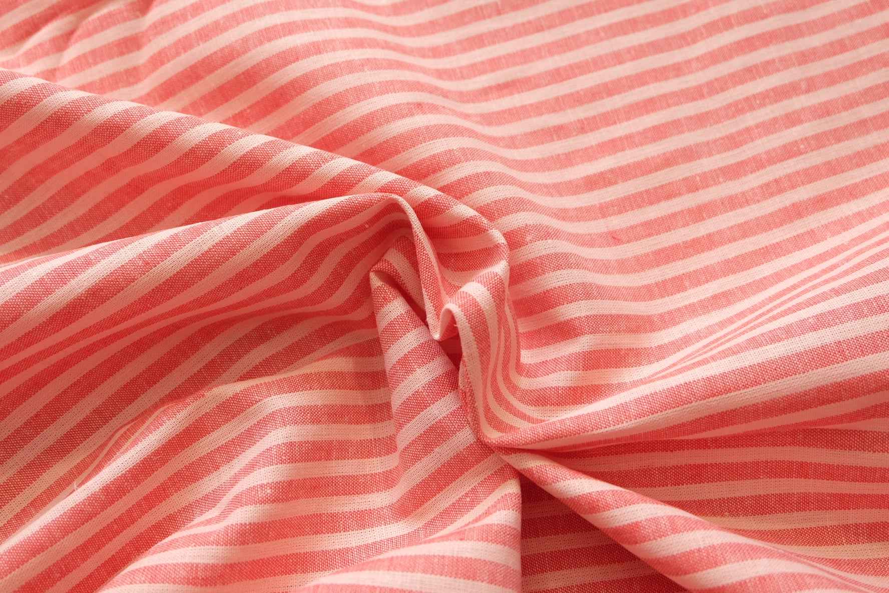 80% Linen Cotton Stripe Fabric – Medium Weight | 2.2 Yards - BUBBO