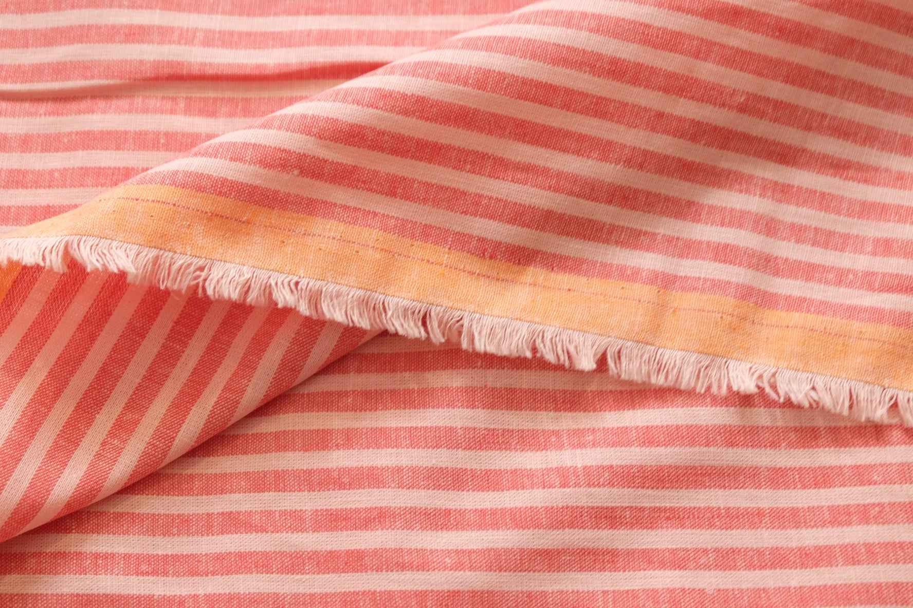 80% Linen Cotton Stripe Fabric – Medium Weight | 2.2 Yards - BUBBO