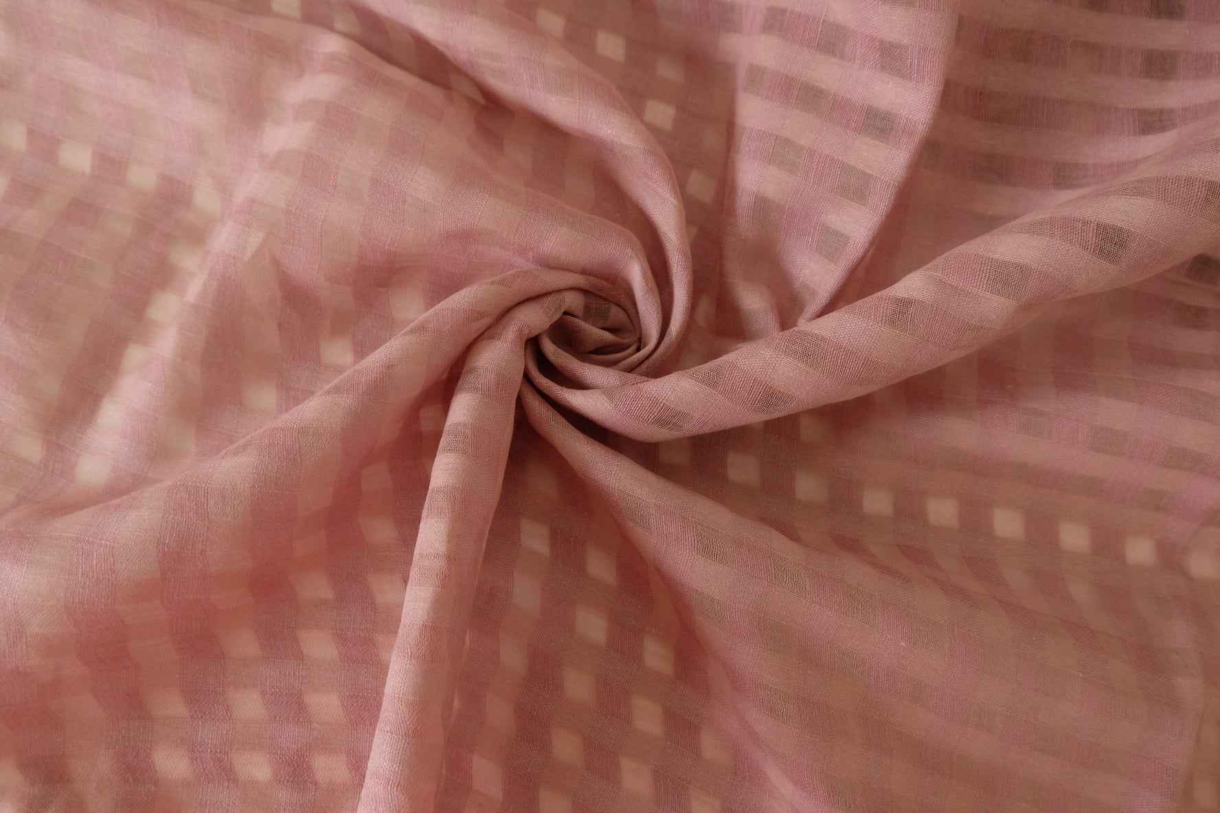 Dusty Pink Textured Pure Linen Fabric – 2.2 yd