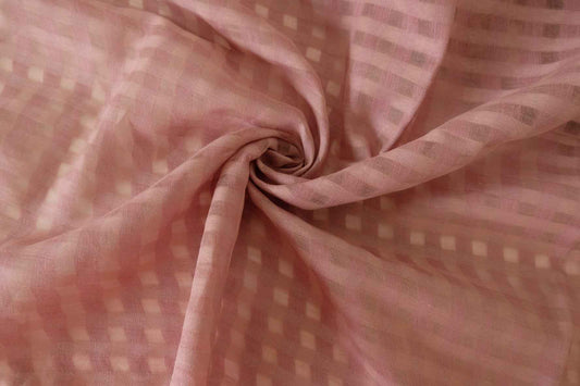 Dusty Pink Textured Pure Linen Fabric – 2.2 yd