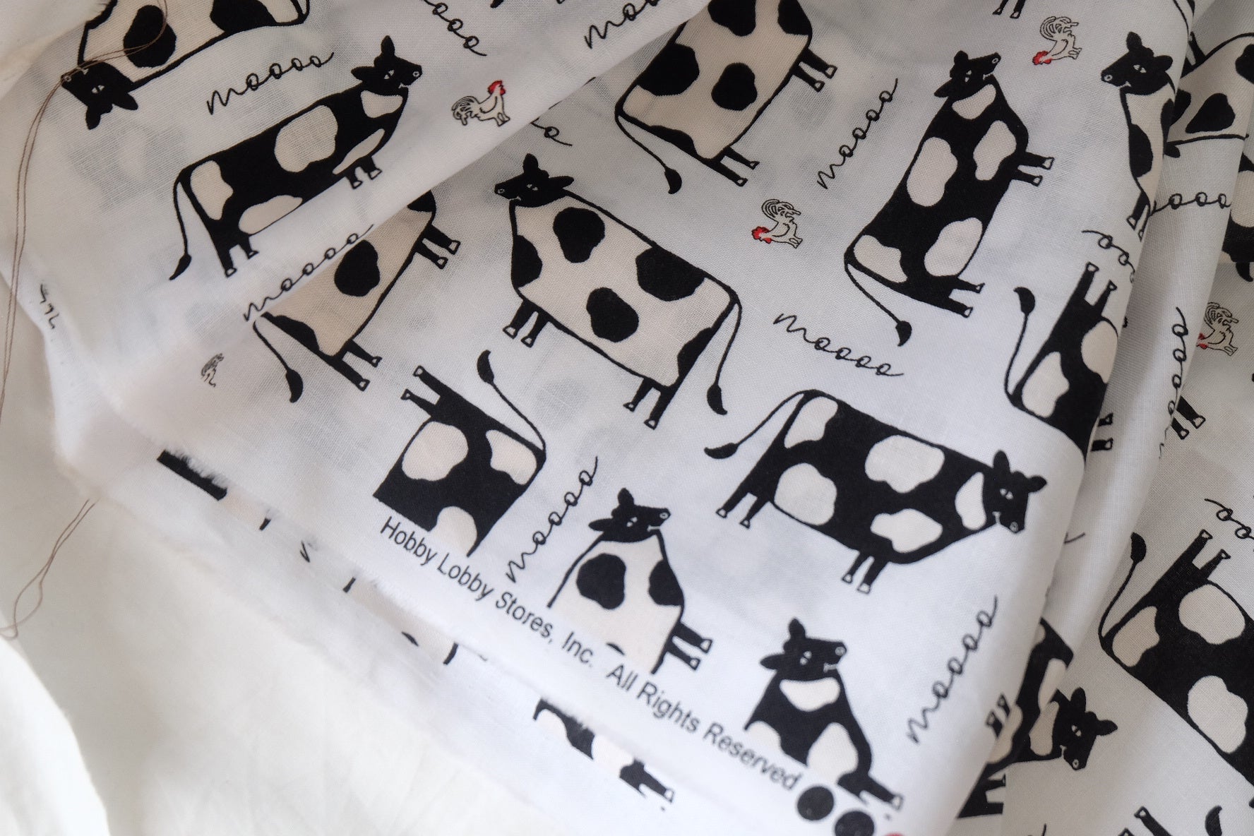 Hobby Lobby Moo Cow Craft Fabric – 3.3 yd