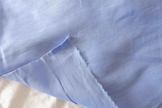 Powder Blue 17s Linen – Minor Edge Flaw – 2.73 yd
