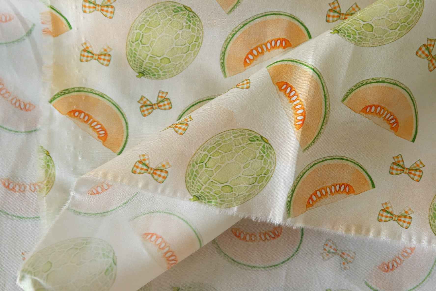 Melon Print 60s Cotton Poplin Fabric – 2.2 yd