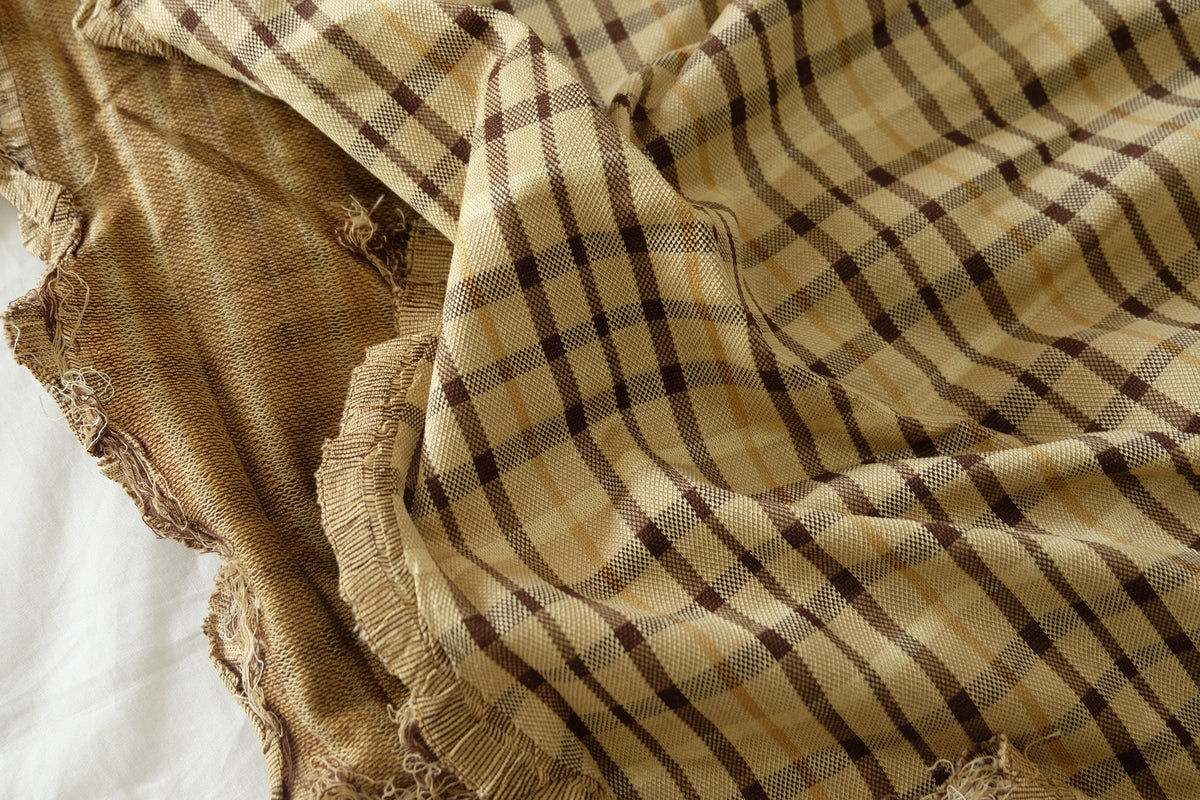 Warm Plaid Cotton Knit – Sold by the Meter