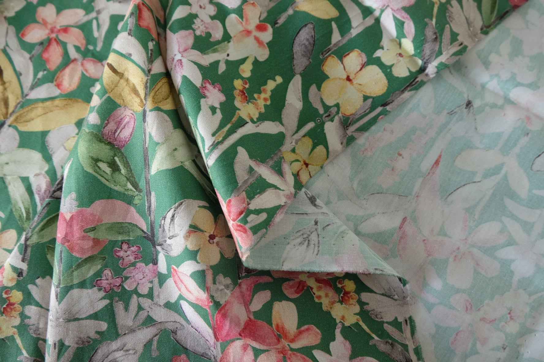 Tropical Floral 60s Cotton Poplin Fabric – 3.3 yd