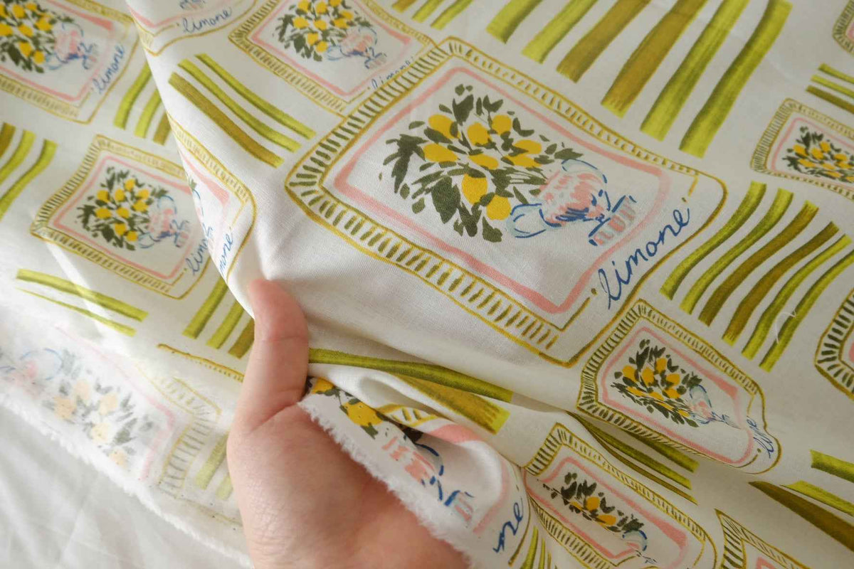 Limone Print Linen Cotton — 2.19 yd