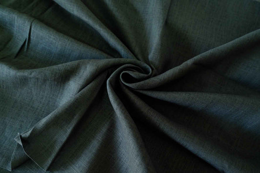Dark Green Linen Cotton Fabric – 2.2 yd