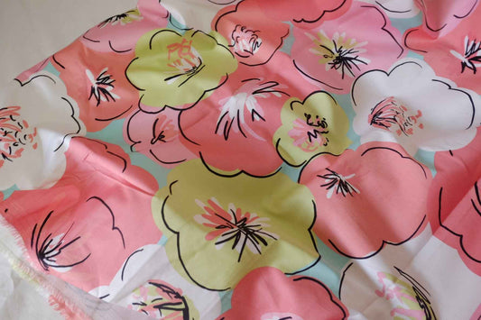 Coral Bloom Heavy Stretch Cotton Sateen – 2 yd