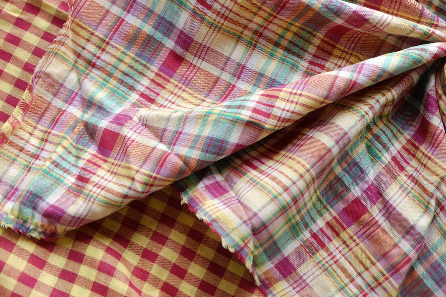 Reversible Double Gauze Cotton Check – 2.2 yd