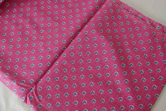 Pink Mini Floral Cotton Poplin Fabric – 2.2 yd