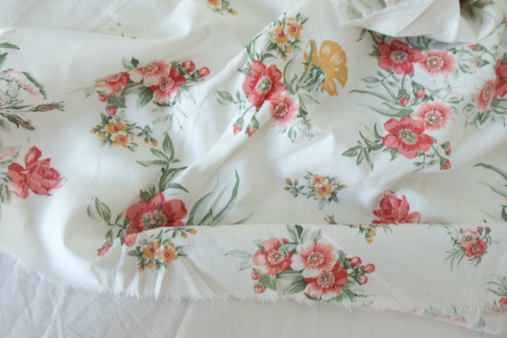 Vintage Rose Linen Blend Fabric – 2.2 yd