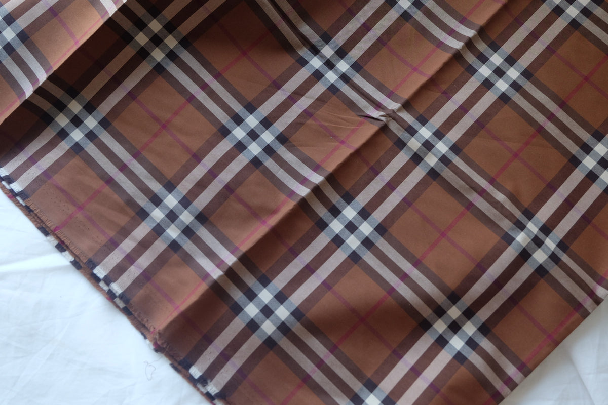 British Heritage Brown Check Cotton – 2.2 yd