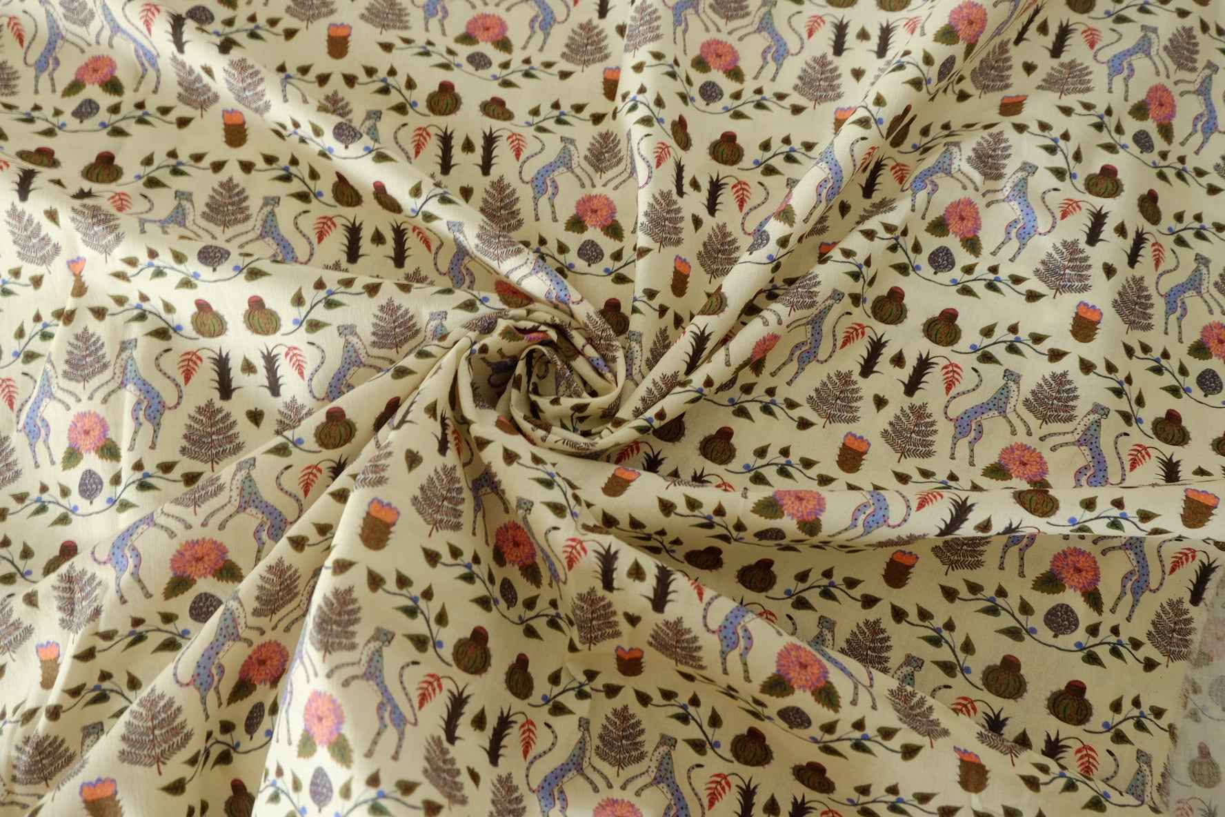 Cheetah Garden Cotton Poplin Fabric – 2.7 yd