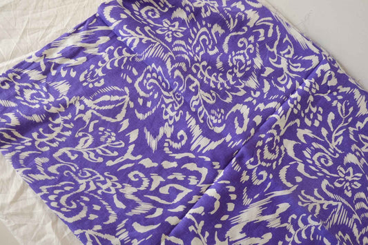 Violet Damask Cotton Linen – 2.19 yd
