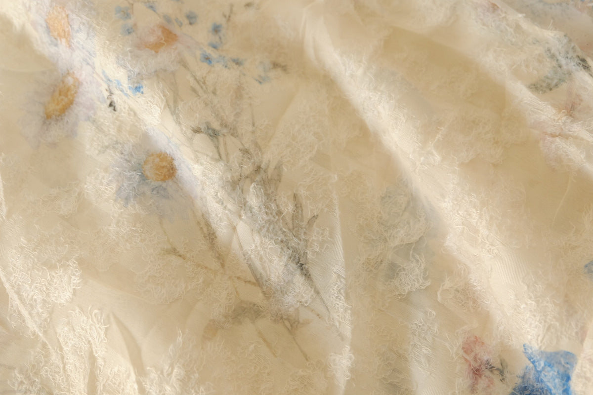 Fringed Floral Chiffon – 2.2 yd