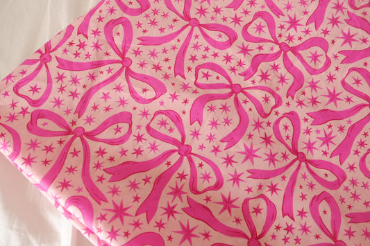 Pink Ribbon & Stardust Cotton Lawn – 1.7 Yards