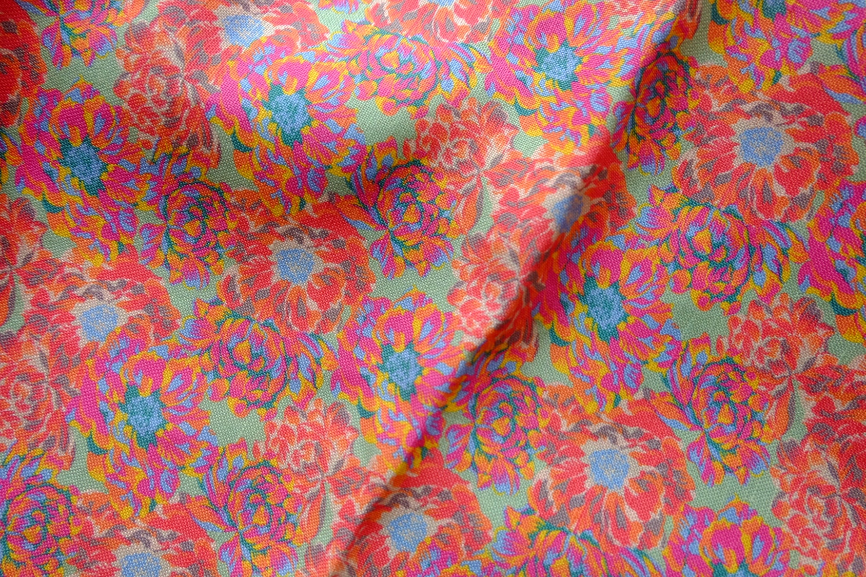 Bright Floral Viscose Linen Blend – 1.6 yd