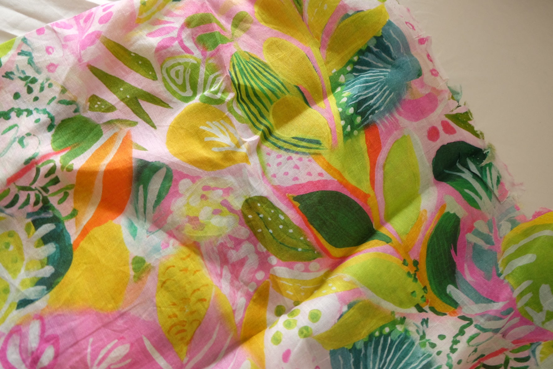 Tropical Garden Print Pure Ramie – 1.97 yd
