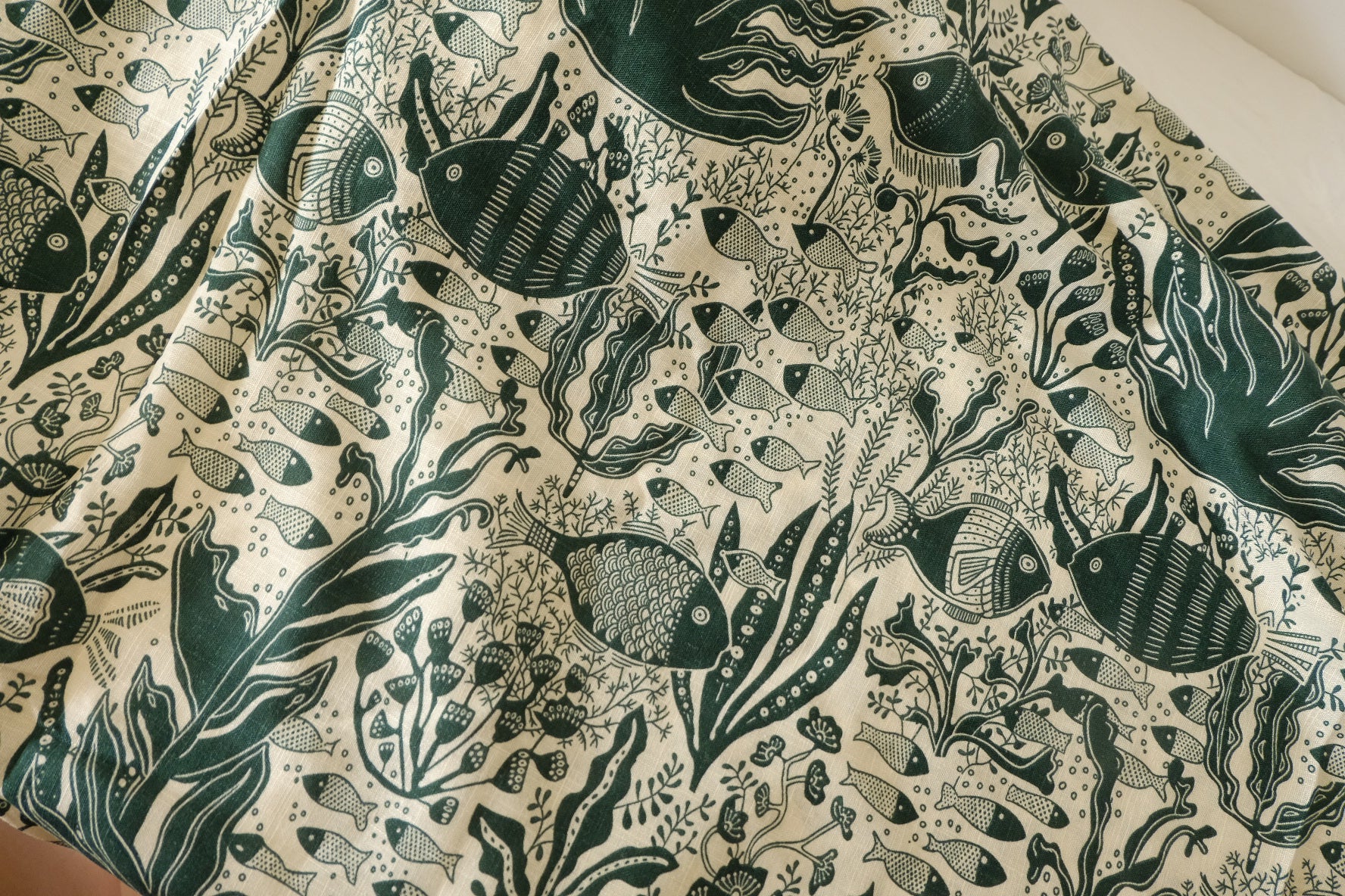 Zanzibar Dream Border Print Tencel Linen Fabric - 2.2 yd