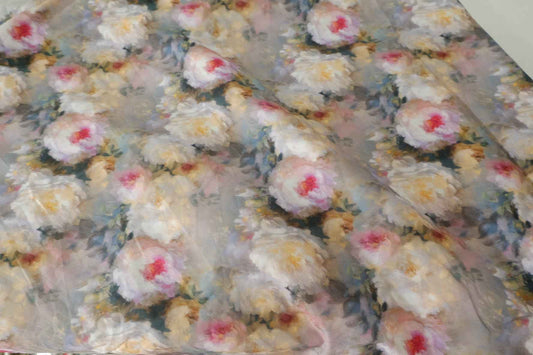 Misty Peony Jacquard Cotton – 3.3 yd