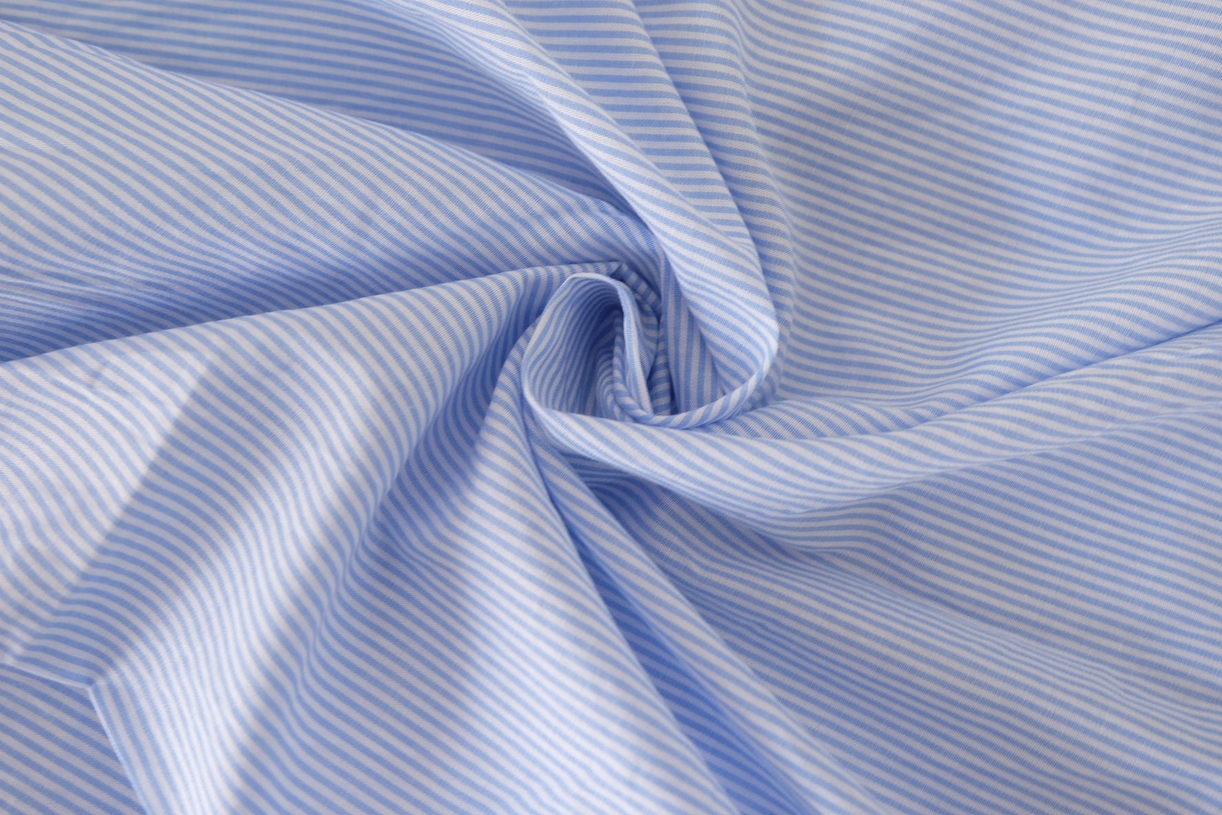 Blue Fine Stripe Cotton Fabric – 2.7 yd