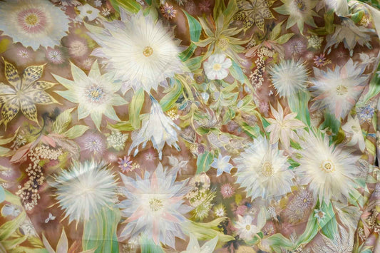 Large Floral 50s Cotton Poplin — 3.28 yd Piece