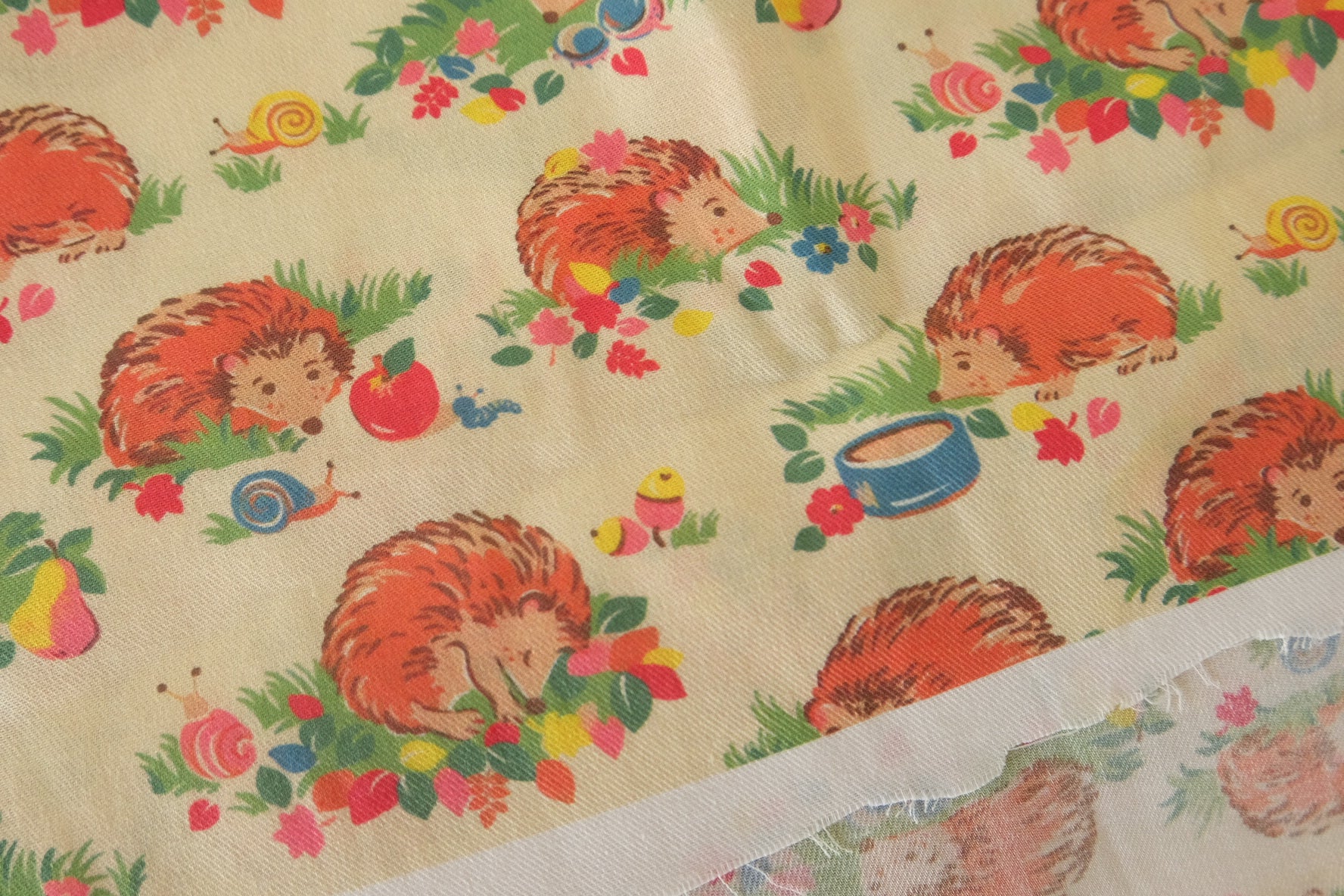 Storybook Hedgehog Cotton Twill Fabric – 2.1 yd