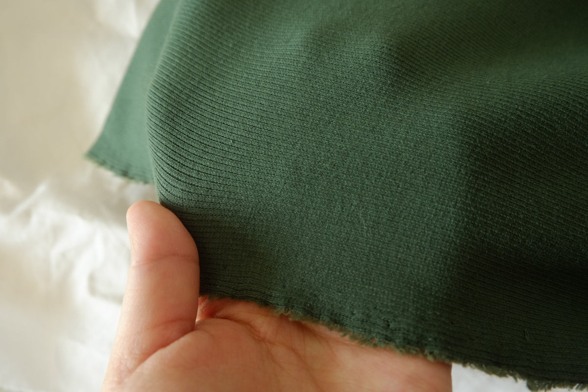 Sage Green – Soft Cotton Rib Knit Fabric – 1.64 yd
