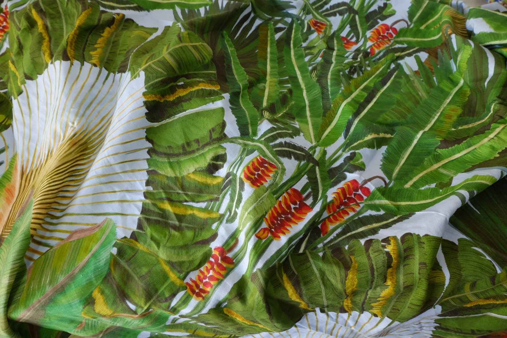 Farm Rio Deadstock Tropical Linen Cotton Fabric – 2.2 yd