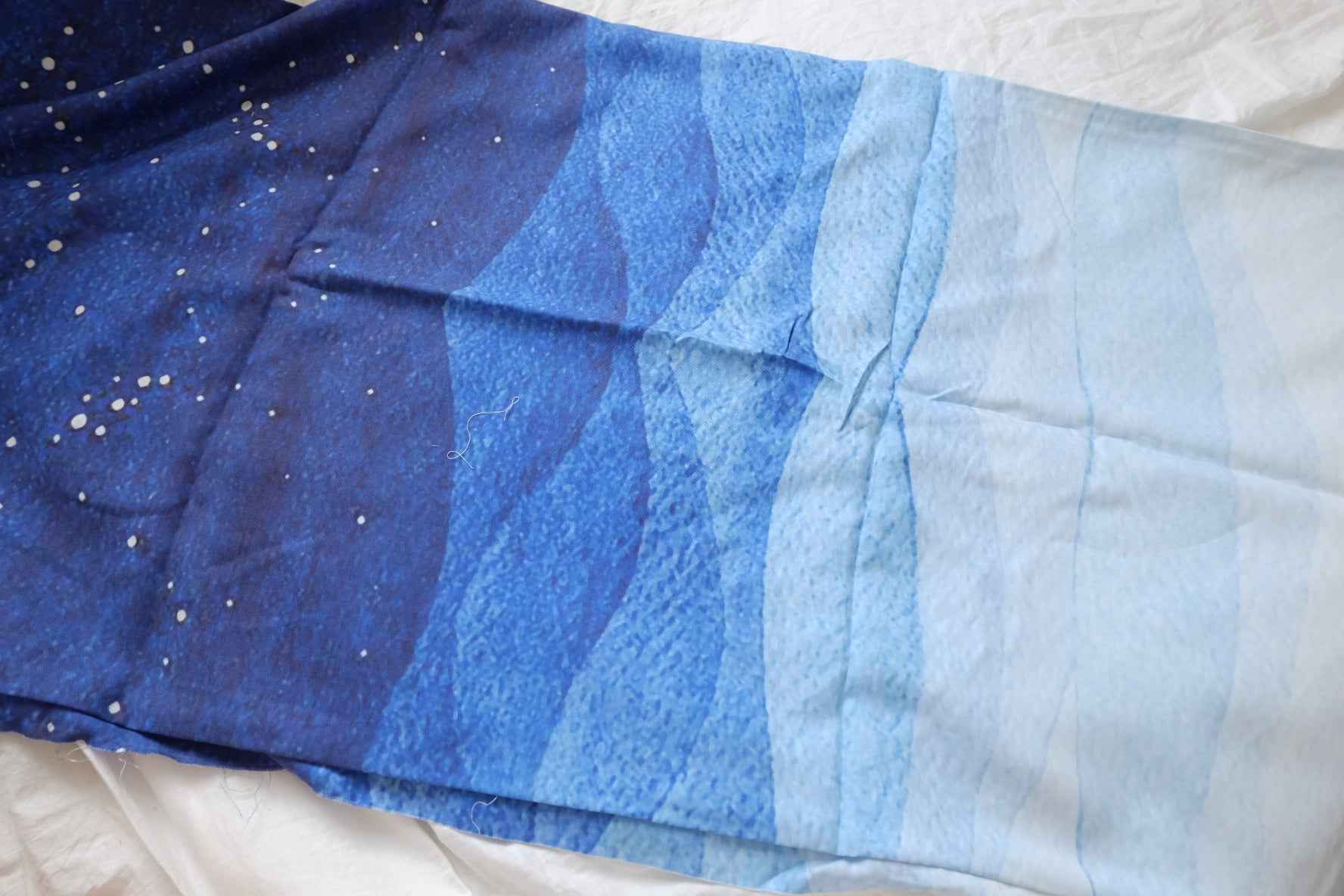 Blue Gradient Twill Tencel Fabric - 3.28 yd