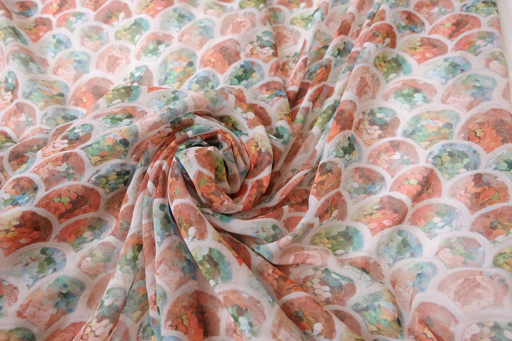 Pastel Scale Chiffon, 4.4 Yards