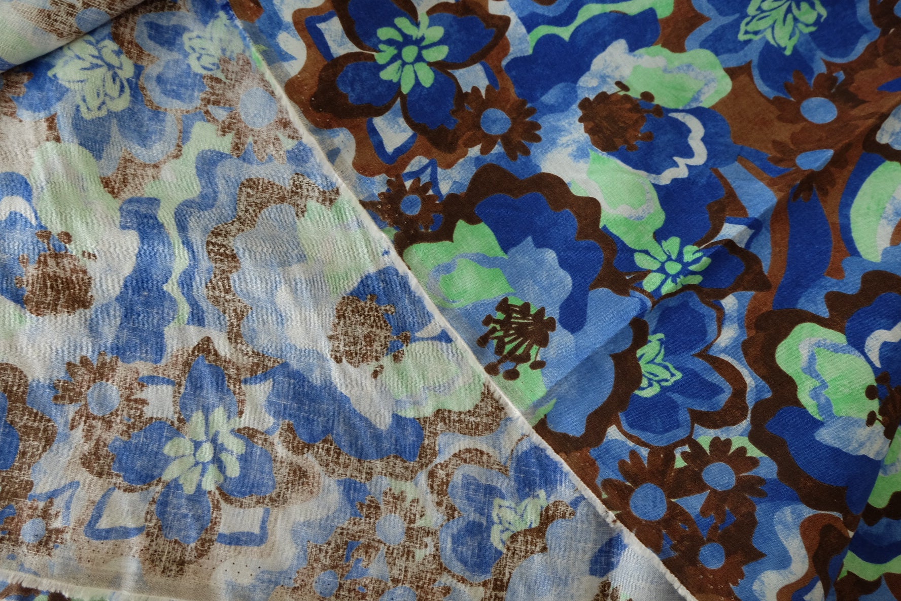 Structured Cotton Linen Floral Print Fabric – 3.3 yd