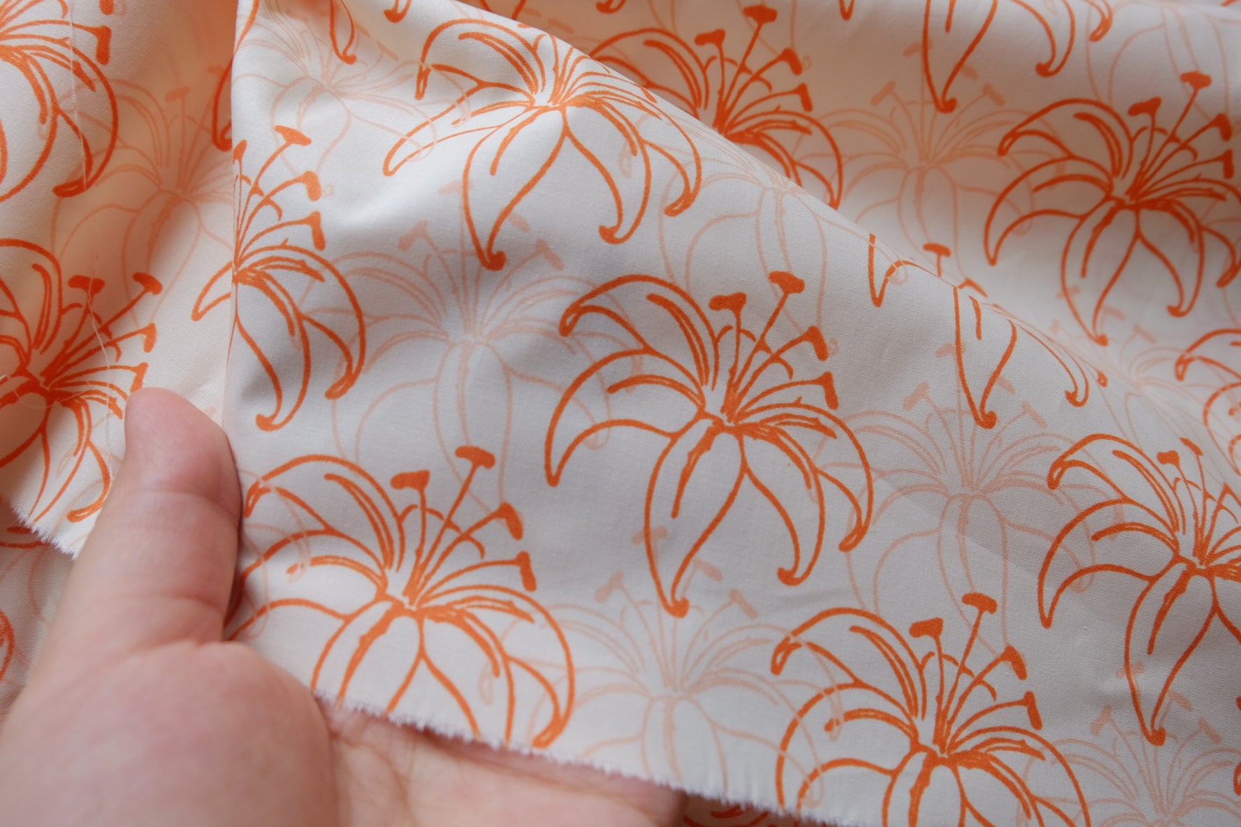 Orange Lily High-Density Cotton Poplin – 2.2 yd
