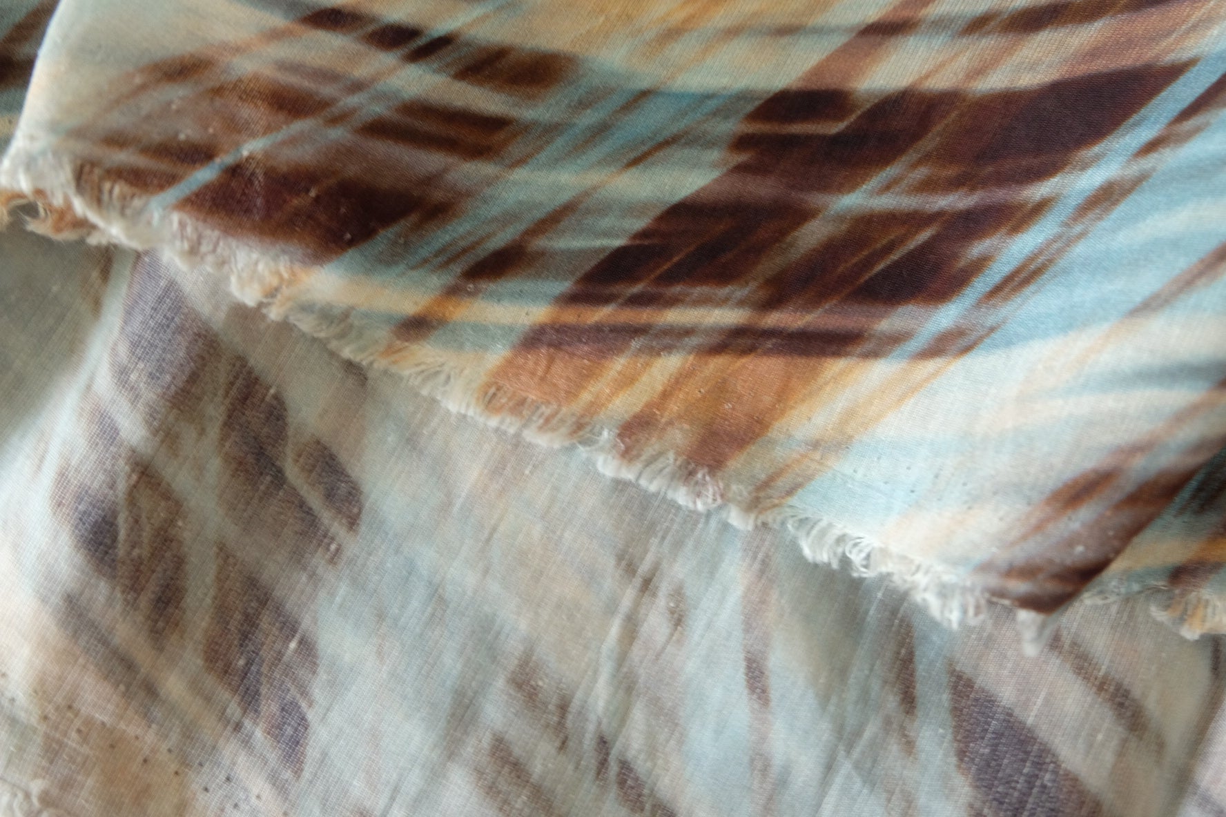 Soft Abstract Plaid Tencel Linen Fabric - 2.2 yd