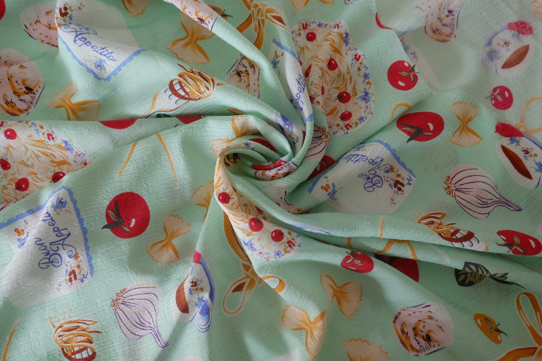Buon Appetito Crinkled Tencel Cotton Fabric – 2.73 yd