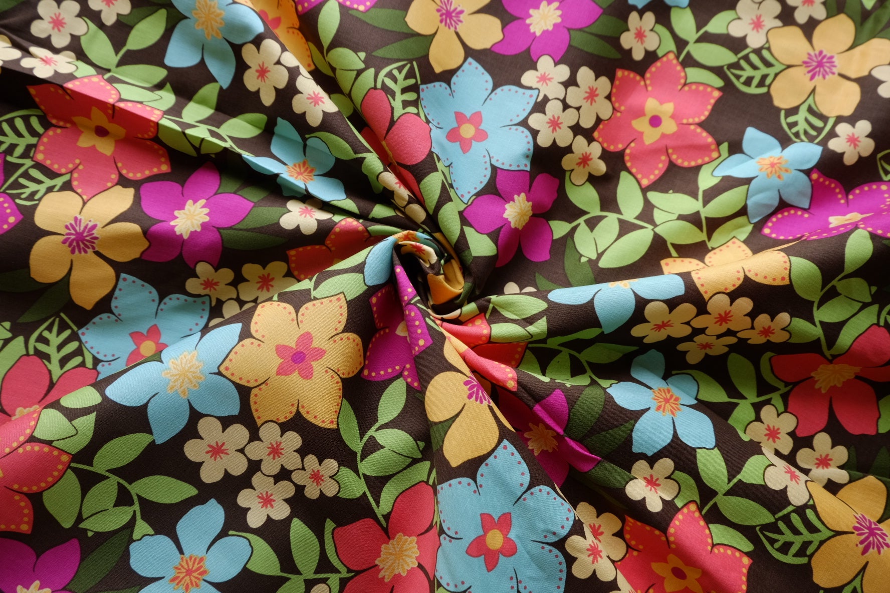 Retro Floral Cotton Poplin – 2.2 yd