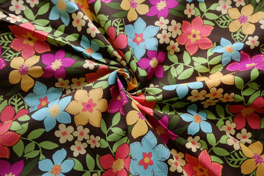 Retro Floral Cotton Poplin – 2.2 yd